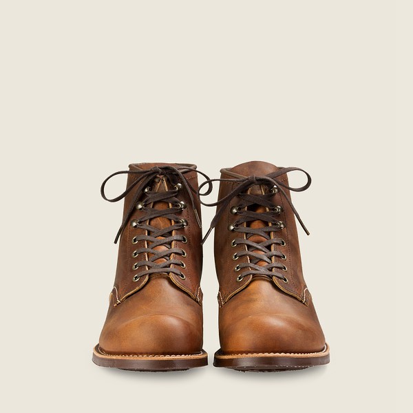 Mens Red Wing Blacksmith - 6-inchr Rough & Tough Leather - Heritage Boots Brown - ZFL029864